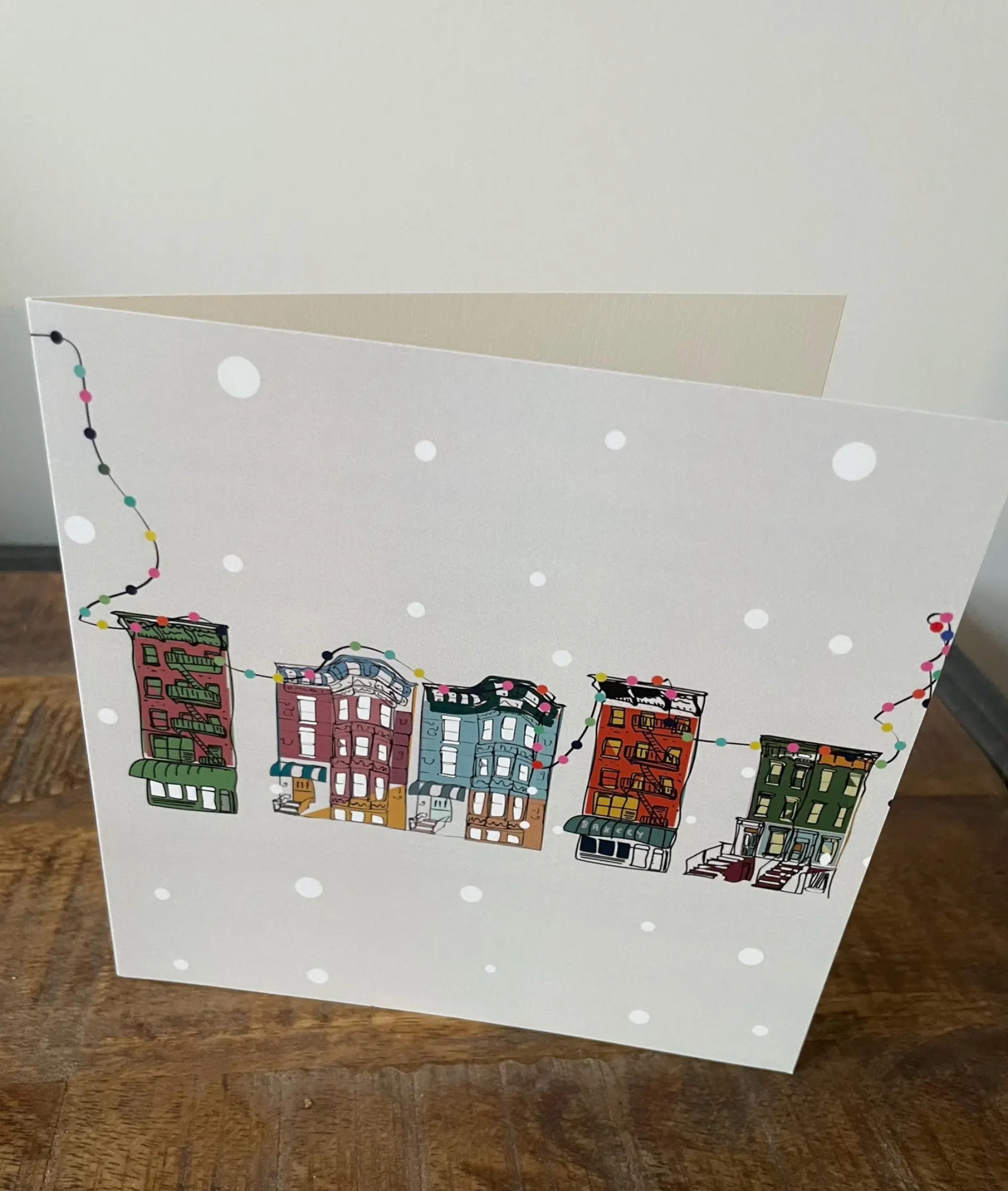 Christmas Buildings New York Greeting Cards Pack of 5