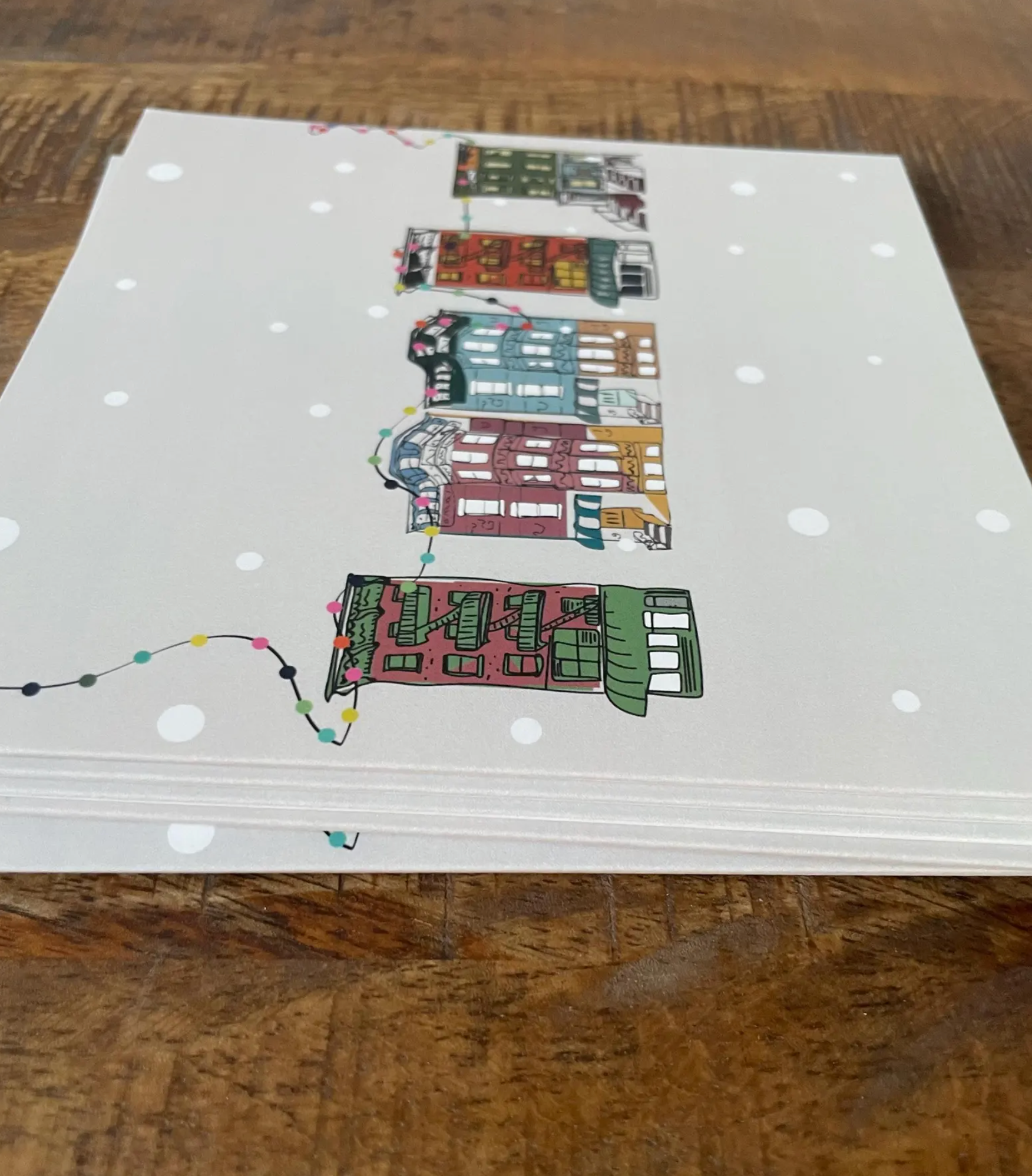 Christmas Buildings New York Greeting Cards Pack of 5